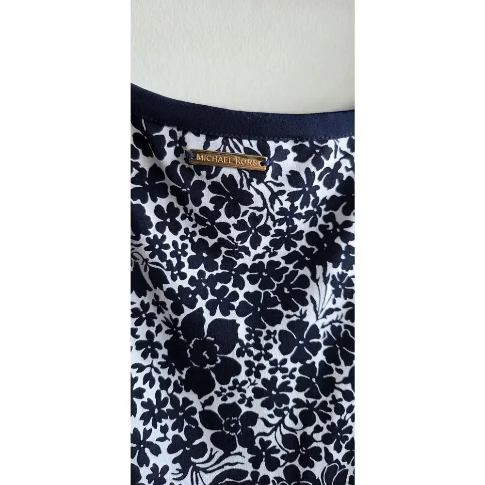 Michael Kors Floral  Stretchy Sexy Preppy Y2K Dress XL Boho Coastal Resortwear